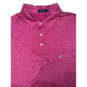 Southern Marsh Mens Dri Fit Pink  Striped Polo Shirt Short Sleeve Golf Size 2XL